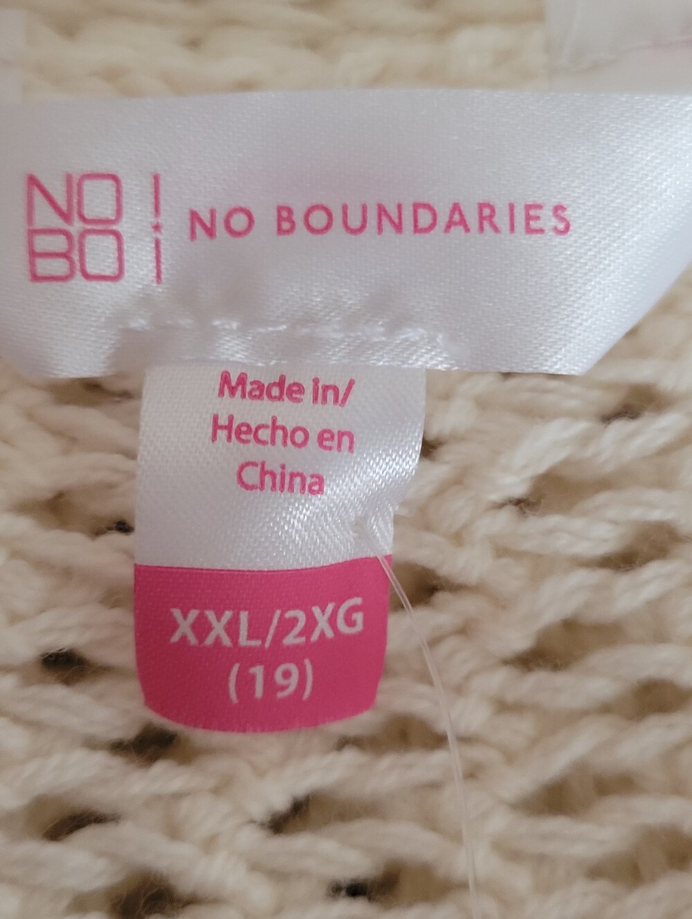 NWT- No Boundaries Open Knit Cropped Cardigan Sweater. Size XXl (19)  Juniors - Picture 6 of 9